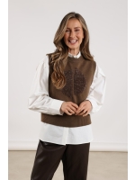 NUKUS Intarsia Spencer 65 fango