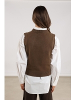 NUKUS Intarsia Spencer 65 fango