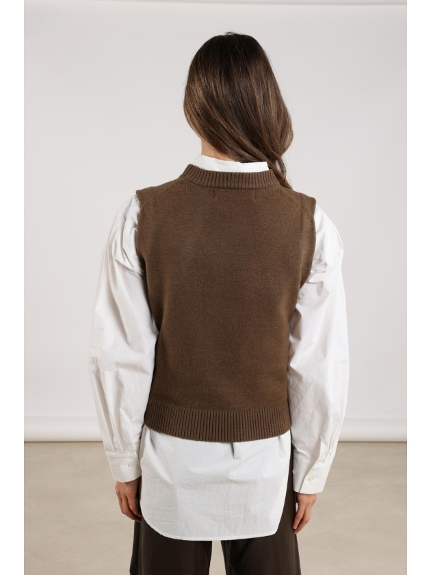NUKUS Intarsia Spencer 65 fango