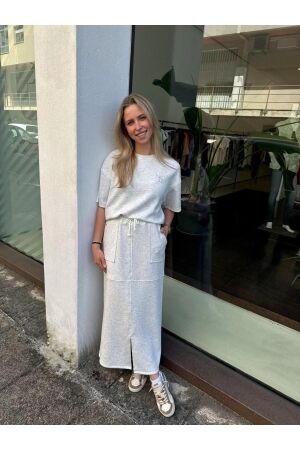 NUKUS Maartje Skirt Scuba 21 light grey