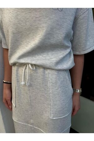 NUKUS Maartje Skirt Scuba 21 light grey