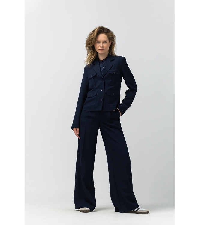 Label Dot Davina 629 donker blauw