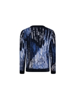 Sarto Fashion Cardigan o-neck p1231 d.blue-navy-offwhite