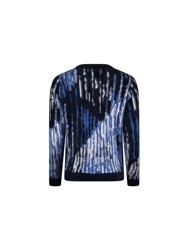 Sarto Fashion Cardigan o-neck p1231 d.blue-navy-offwhite