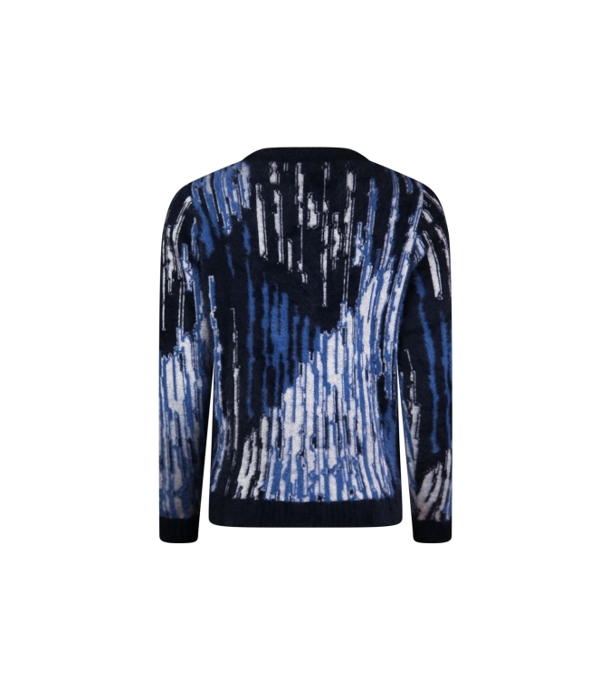 Sarto Fashion Cardigan o-neck p1231 d.blue-navy-offwhite