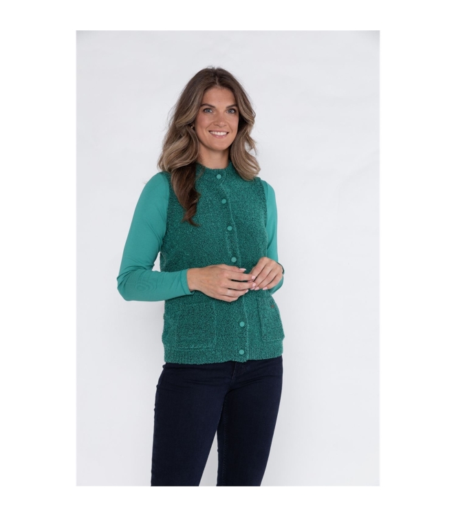 Sarto Fashion Cardigan sleeveless p675 green agate