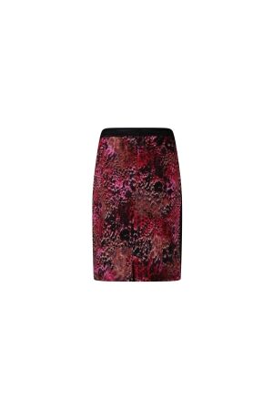 Sarto Fashion Dress stand-up o-neck p1960 scarlet-black faded animal