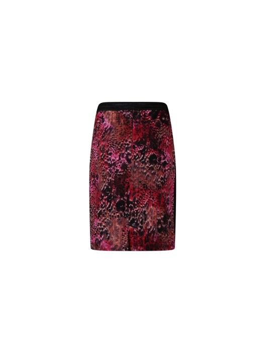 Sarto Fashion Dress stand-up o-neck p1960 scarlet-black faded animal