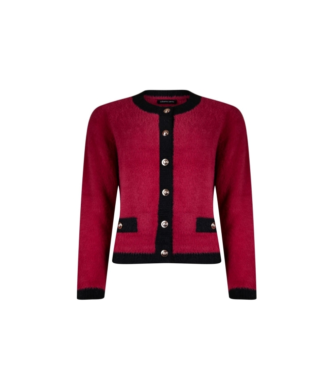 Sarto Fashion Cardigan o-neck p1070 ruby-black