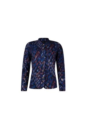 Sarto Fashion Jacket stand-up collar p1102 dutch blue- mocca macro snake