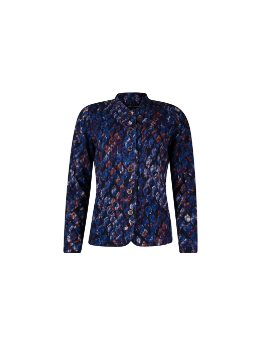 Sarto Fashion Jacket stand-up collar p1102 dutch blue- mocca macro snake
