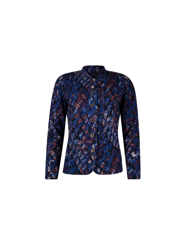 Sarto Fashion Jacket stand-up collar p1102 dutch blue- mocca macro snake
