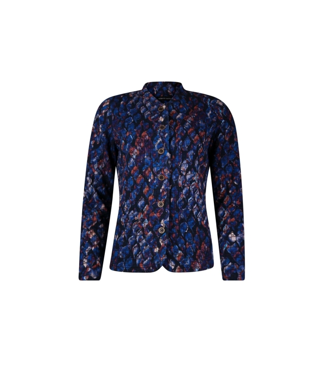 Sarto Fashion Jacket stand-up collar p1102 dutch blue- mocca macro snake