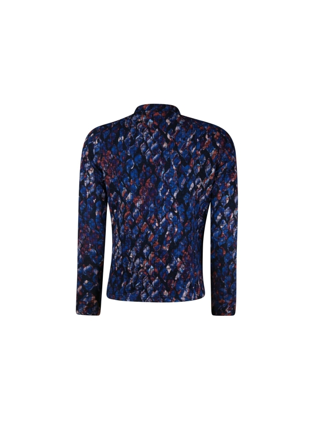 Sarto Fashion Jacket stand-up collar p1102 dutch blue- mocca macro snake