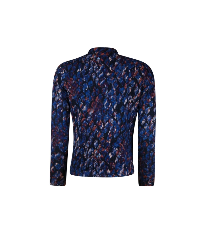 Sarto Fashion Jacket stand-up collar p1102 dutch blue- mocca macro snake