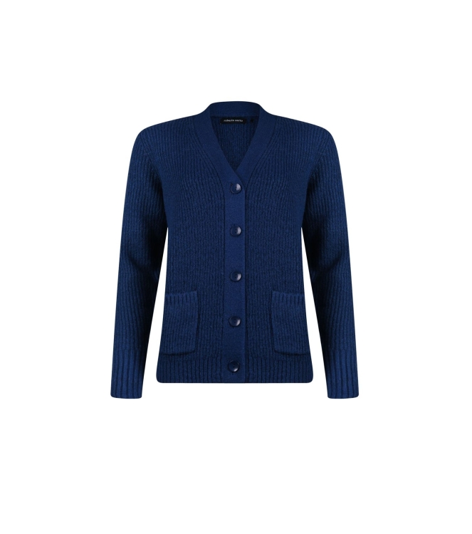 Sarto Fashion Cardigan v-neck p784 ink blue