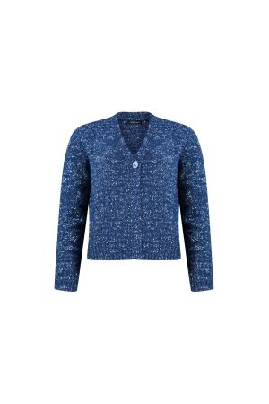 Sarto Fashion Cardigan v-neck p784 ink blue