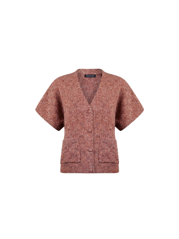 Sarto Fashion Cardigan v-neck p441 mocca
