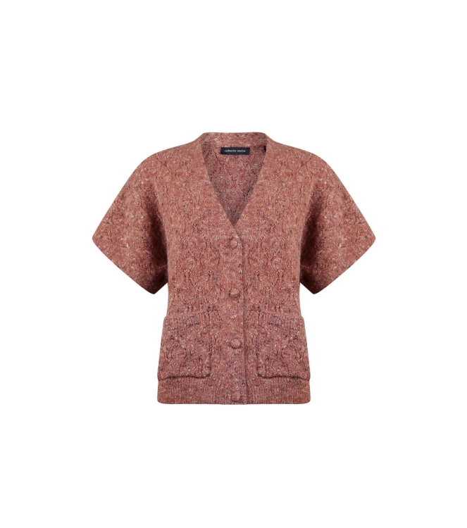 Sarto Fashion Cardigan v-neck p441 mocca