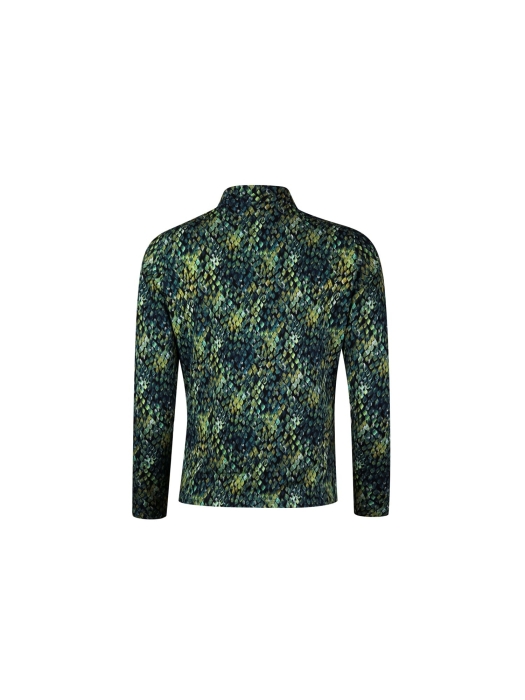 Sarto Fashion T-shirt v-neck p1970 green snake skin minimal