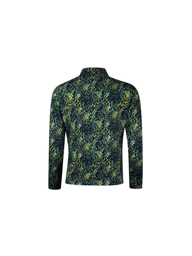 Sarto Fashion T-shirt v-neck p1970 green snake skin minimal