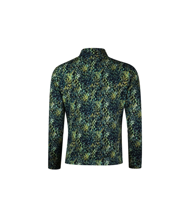 Sarto Fashion T-shirt v-neck p1970 green snake skin minimal