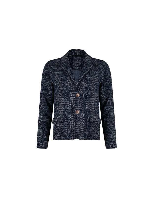 Sarto Fashion Blazer jacket p1380 navy-d.blue-ice blue+ grid pr