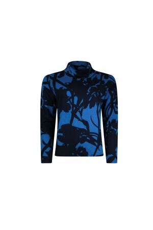 Sarto Fashion Pullover rollcollar p1421 d.blue-navy shadow flower