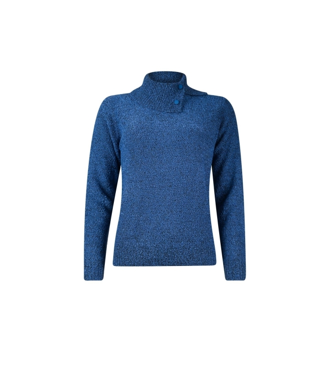 Sarto Fashion Pullover split rollcollar p753 dutch blue