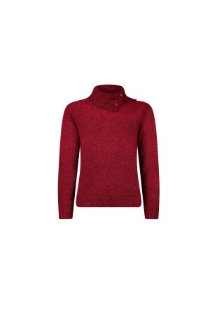 Sarto Fashion Pullover split rollcollar p249 scarlet