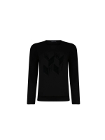 Sarto Fashion Blouson ballet neck p1651 black flockprint on black