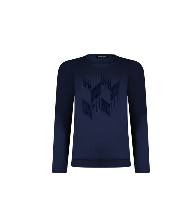 Sarto Fashion Blouson ballet neck p1650 navy flockprint on navy