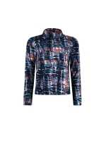 Sarto Fashion T-shirt rollcollar p1040 navy-mocca+ painted check