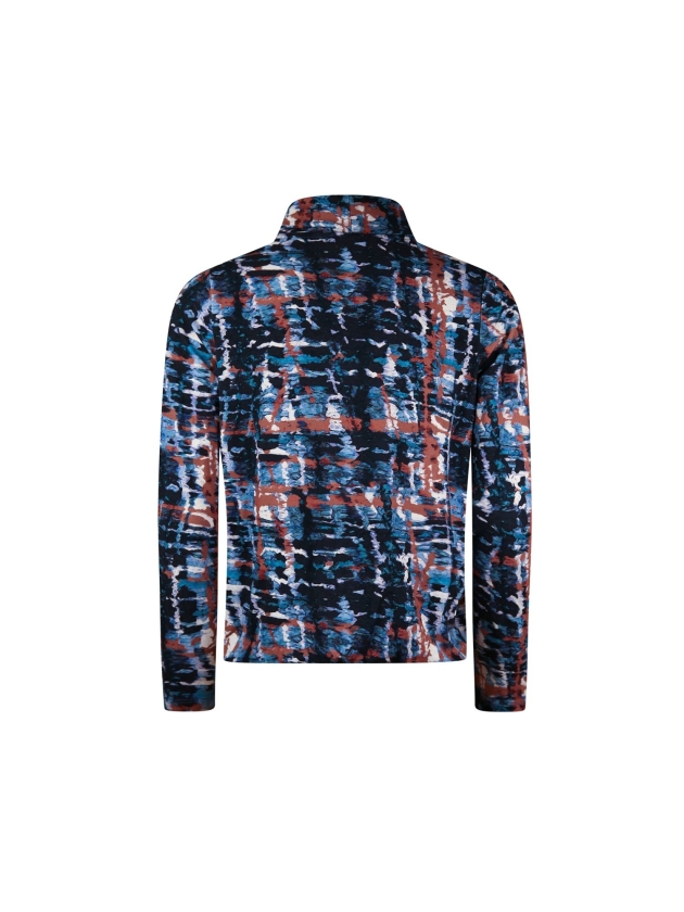 Sarto Fashion T-shirt rollcollar p1040 navy-mocca+ painted check