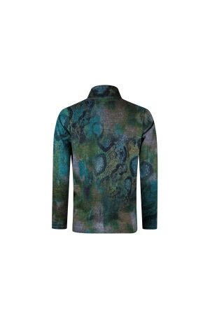 Sarto Fashion Pullover v-neck p1810 green agate+ snake mix