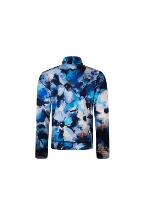 Sarto Fashion T-shirt rollcollar p1955 dutch blue-navy painted flowe