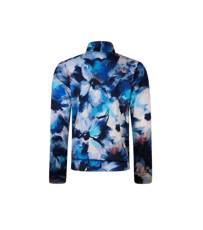Sarto Fashion T-shirt rollcollar p1955 dutch blue-navy painted flowe