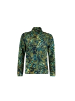 Sarto Fashion T-shirt rollcollar p1950 green snake print