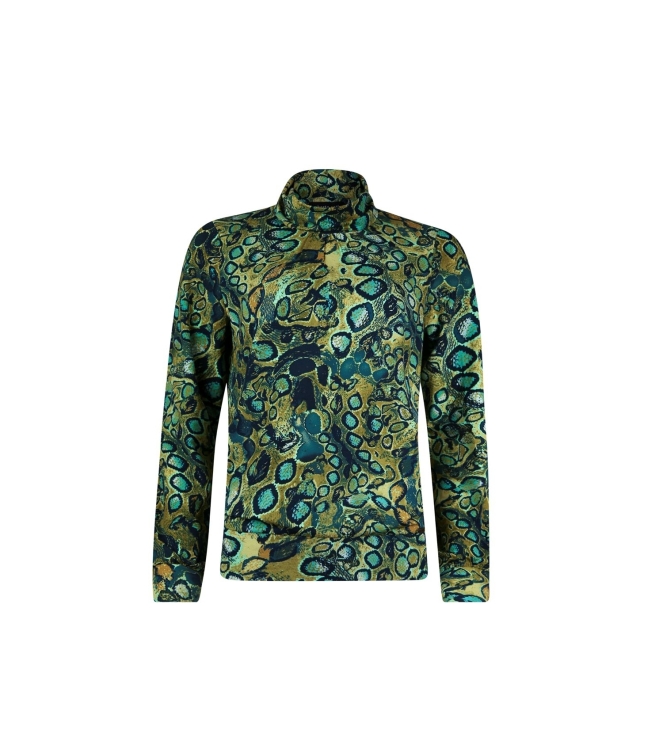 Sarto Fashion T-shirt rollcollar p1950 green snake print