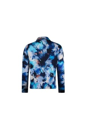 Sarto Fashion Blouson polo p1955 dutch blue-navy painted flowe
