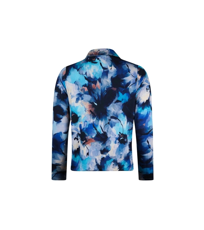Sarto Fashion Blouson polo p1955 dutch blue-navy painted flowe