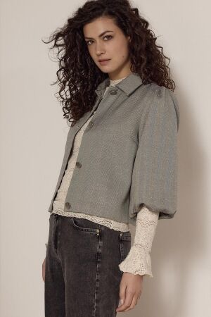 Tramontana Balloon-Sleeve Jacket Fancy Herring 7021 Mid grey mel