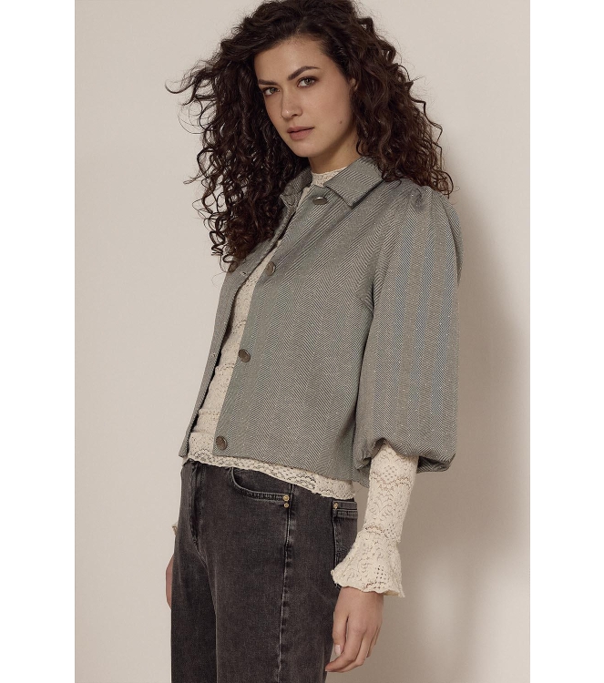 Tramontana Balloon-Sleeve Jacket Fancy Herring 7021 Mid grey mel