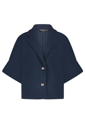 Tramontana Short-Sleeve Jacket Paspel Collar 5032 Midnight