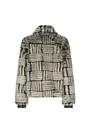Tramontana Jacket Faux Fur PU Details 6802 Stone/black