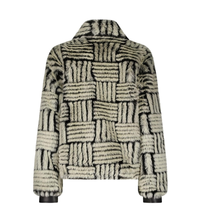 Tramontana Jacket Faux Fur PU Details 6802 Stone/black