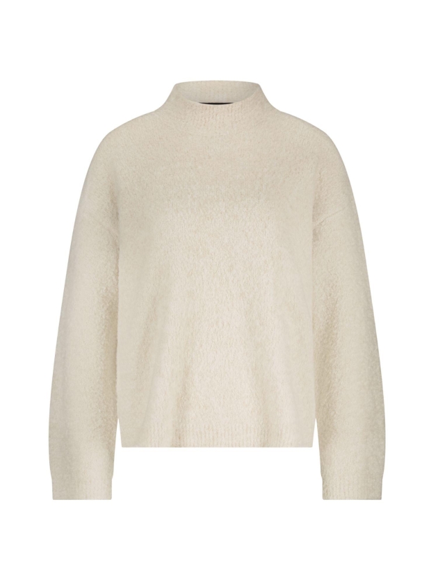 Tramontana Turtle-Neck Boucl Jumper 6800 Stone