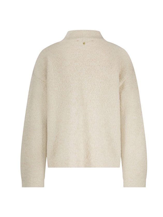 Tramontana Turtle-Neck Boucl Jumper 6800 Stone