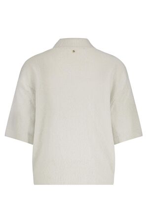 Tramontana Short-Sleeve Jumper Button Detail 6801 Stone mel