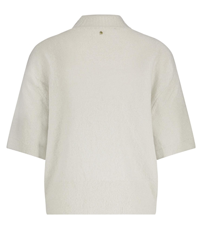 Tramontana Short-Sleeve Jumper Button Detail 6801 Stone mel